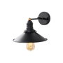 Opviq Lámpara de pared Conical Negro y Antiguo